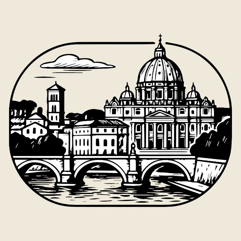 Roman city skyline