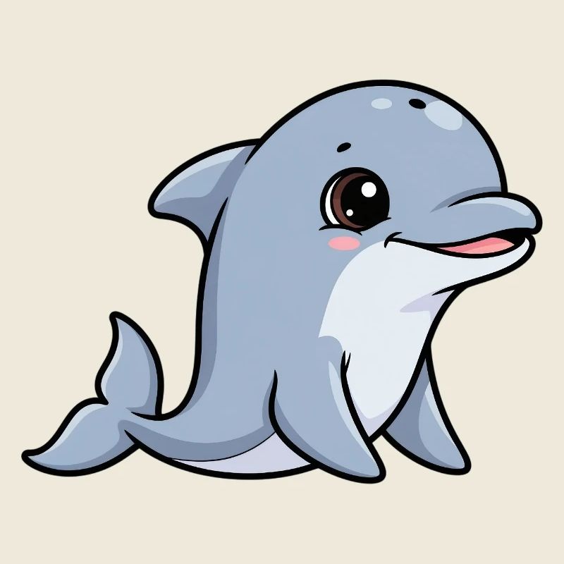 Kuscheldelfin Cartoonfreund