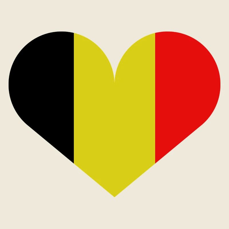Drapeau belge en forme de cœur