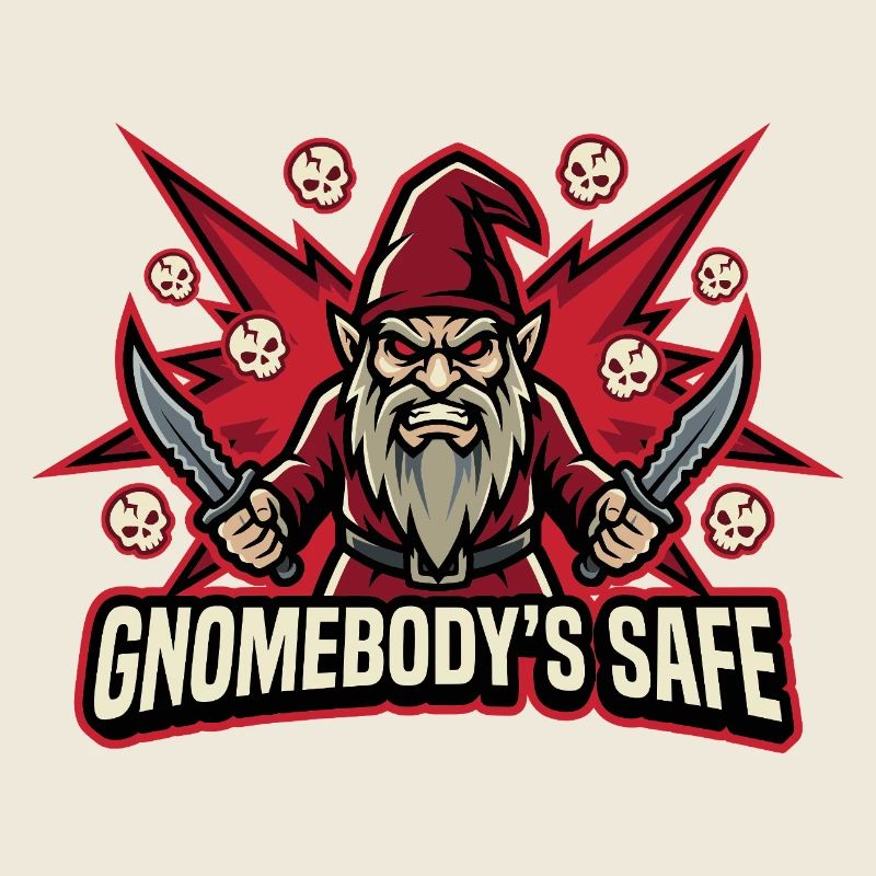 Nain maléfique, gnome sombre, gnome gothique, gnome drôle