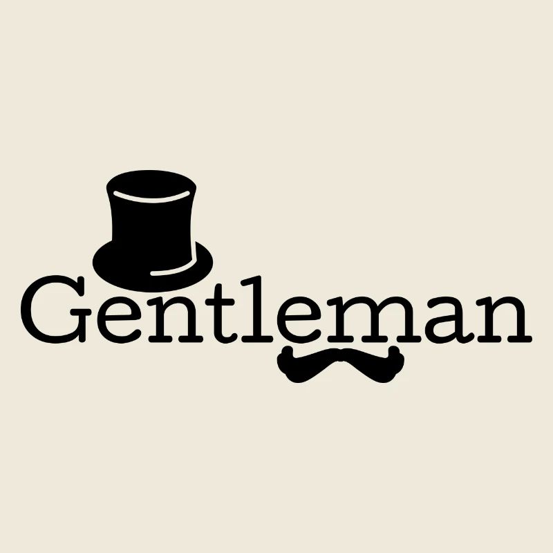 Gentleman mustache monokel bart zylinder brille