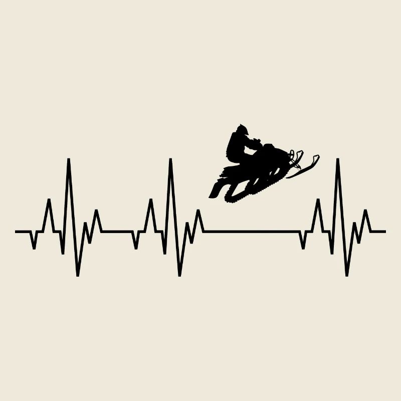 Heartbeat ECG Snowmobile Snowmobile Winter