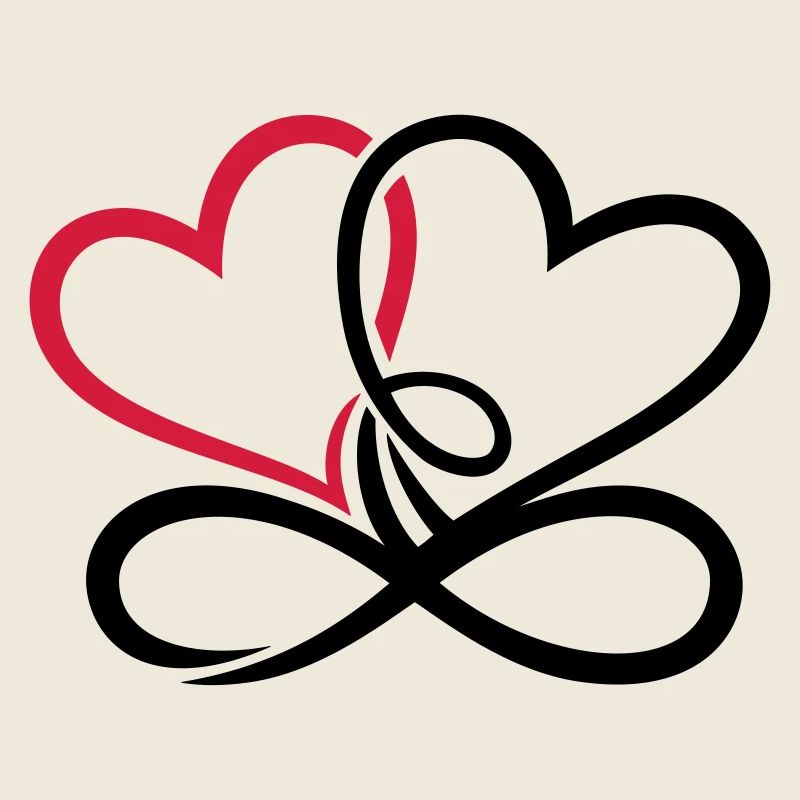 Zwei Herzen Infinite Love Unendliche Liebe