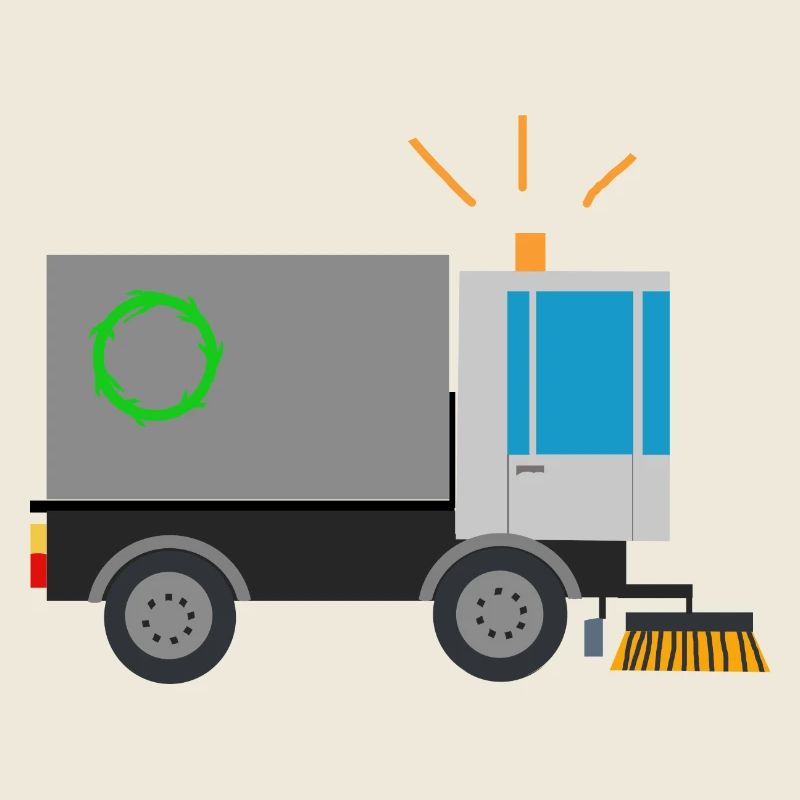 Kehrmaschine Straßenfeger Kinder Berufe Säuberung