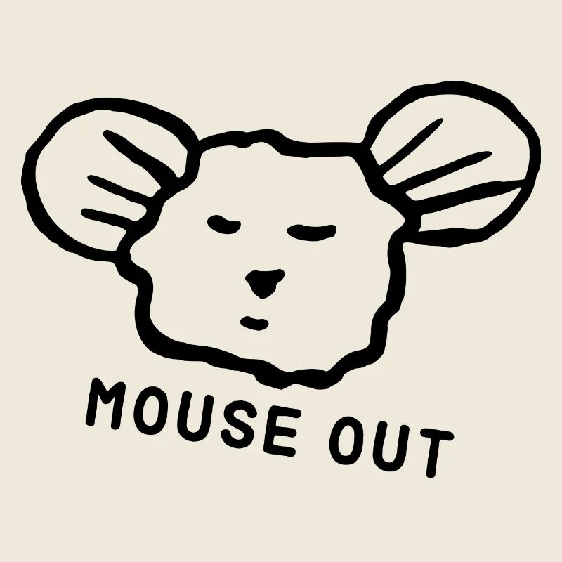 Souris mignonne « mouse out » cool disant