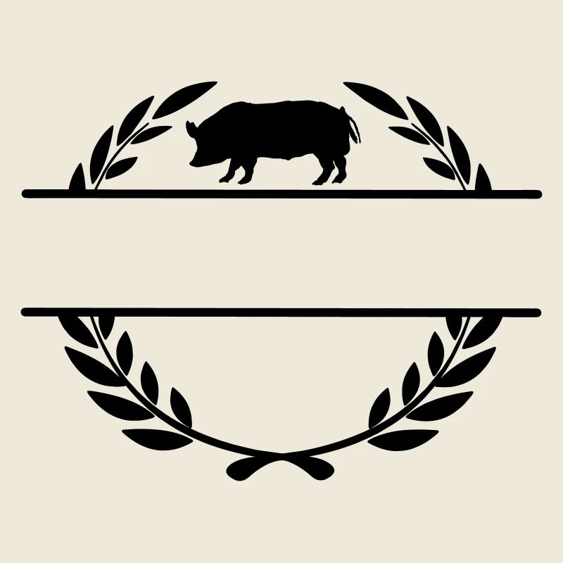 Stolz auf das Schwein des Bauern