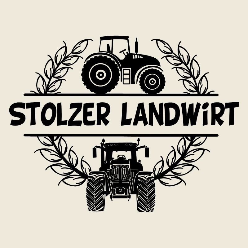 Stolzer Landwirt Stolze Bauern gestalten mit Traktor