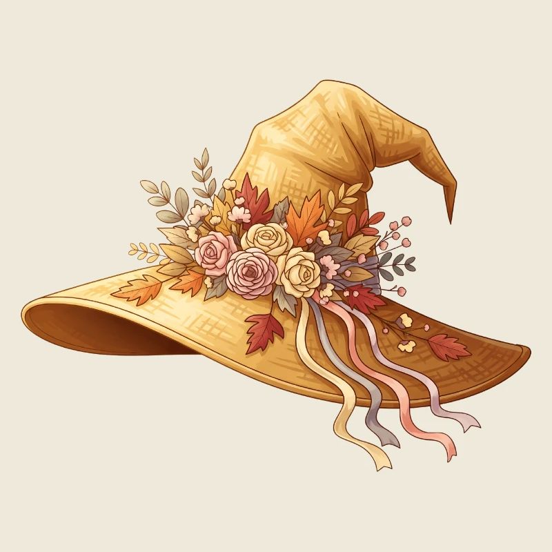 Herbstlicher Blumen-Hut