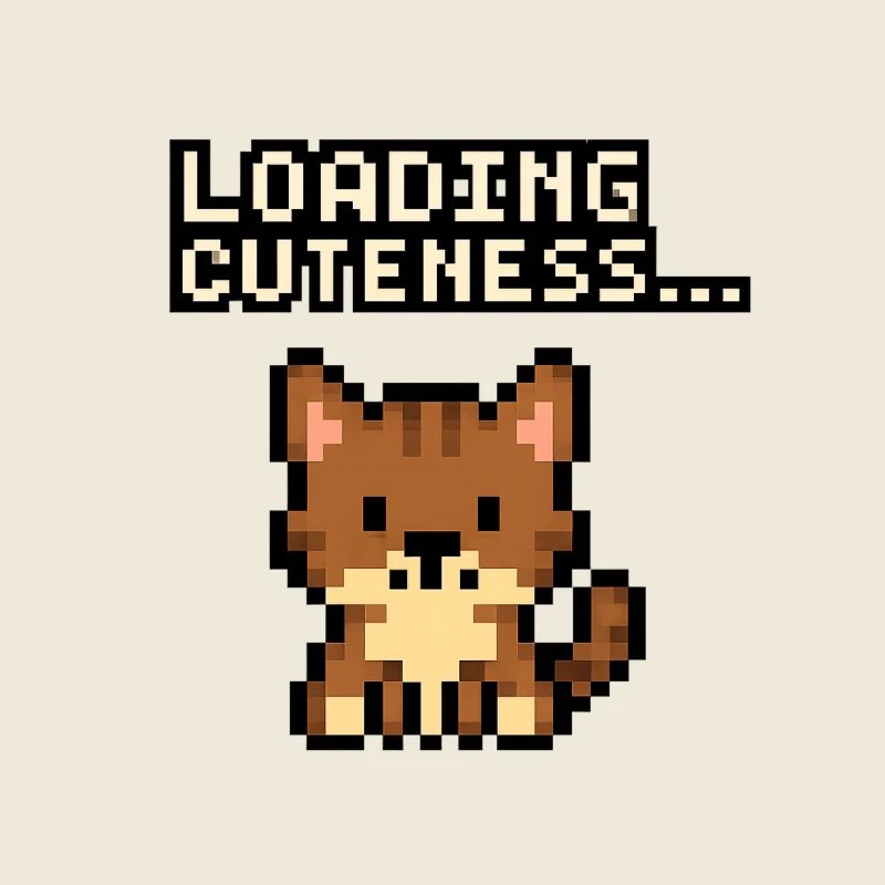 Ladezeit der Niedlichkeit Pixelkatze