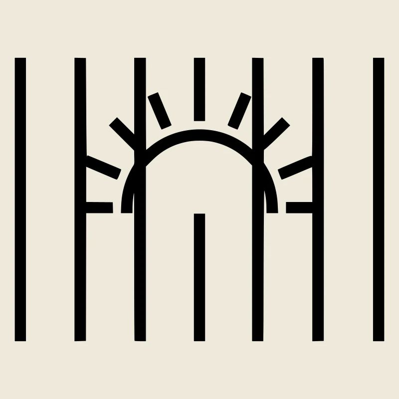 Sonne hinter Gitter Gefängnis