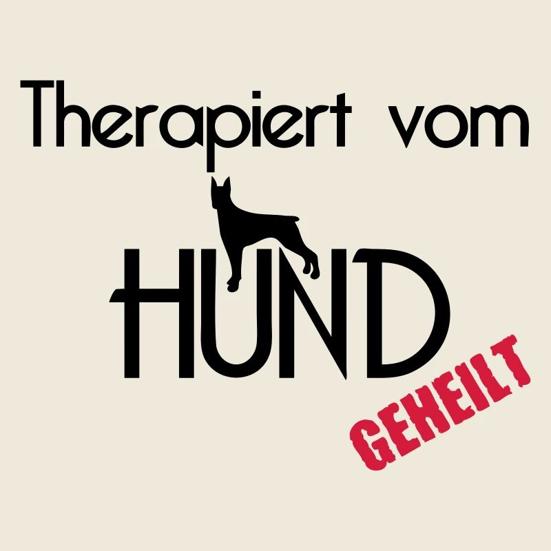 Therapiert vom Hund Hunde Tier Haustier Geschenk