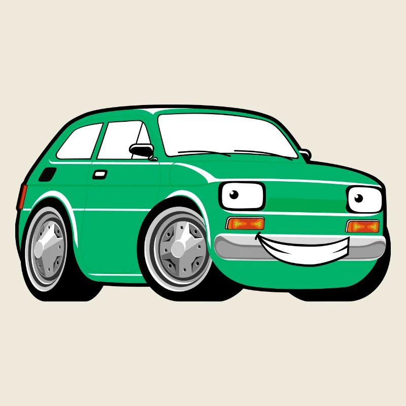voiture de course vert dessin animé enfant en bas âge classique