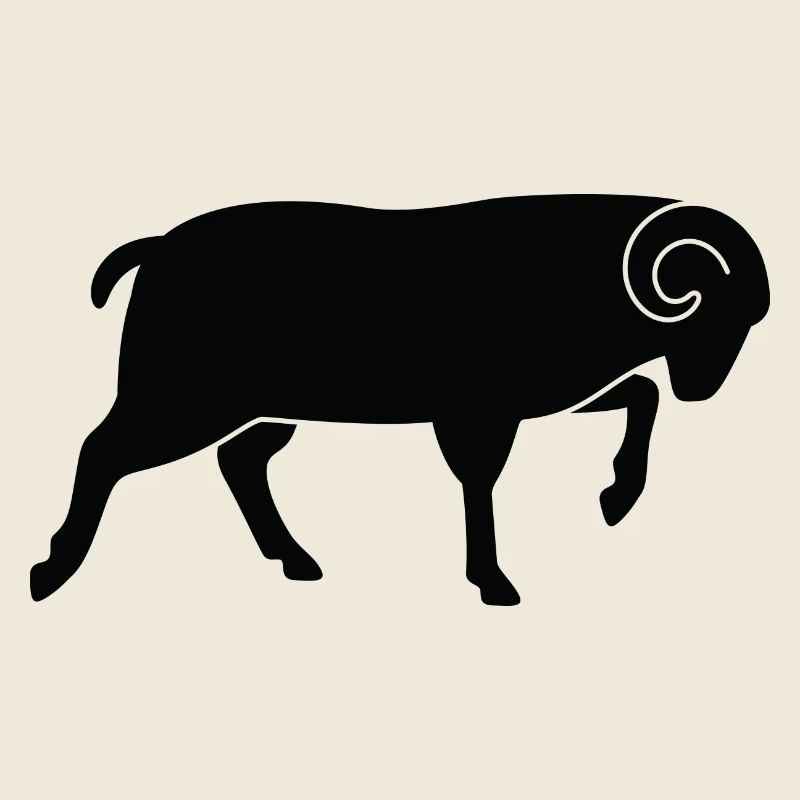 Ein laufender Schafbock