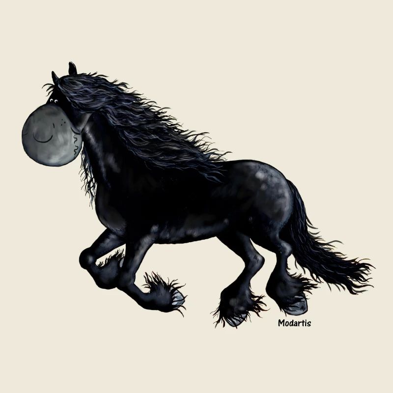 Frison noir - Frison Cheval