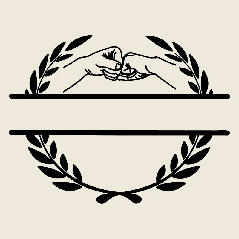 Travailler ensemble dans la couronne de laurier