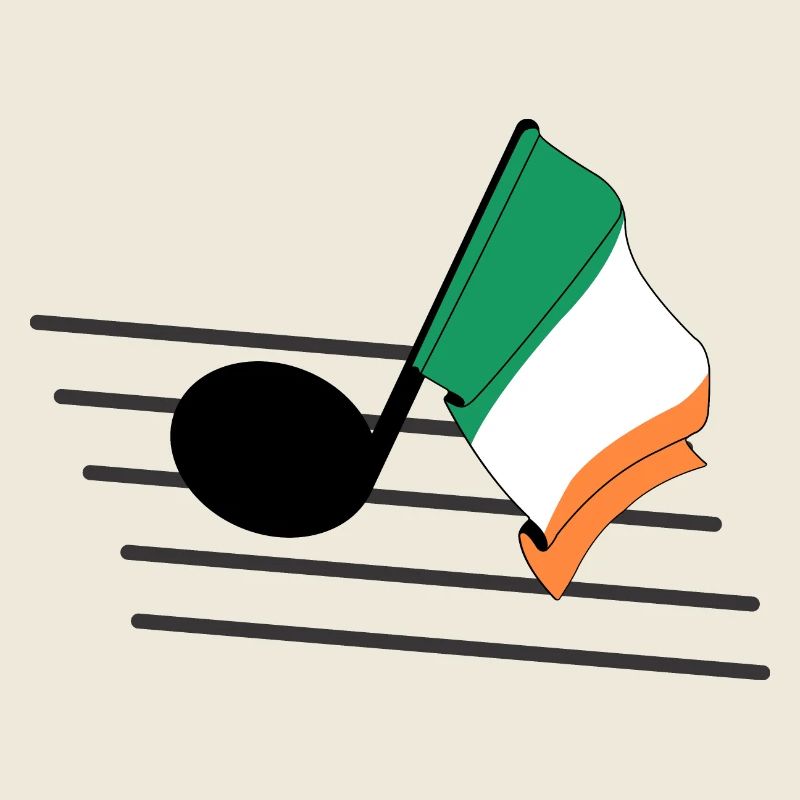 Drapeau de tonalité de musique drapeau Irlande