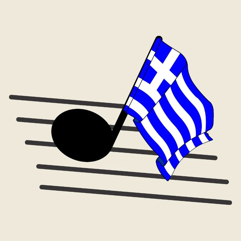 Drapeau de tonalité de musique drapeau Grèce