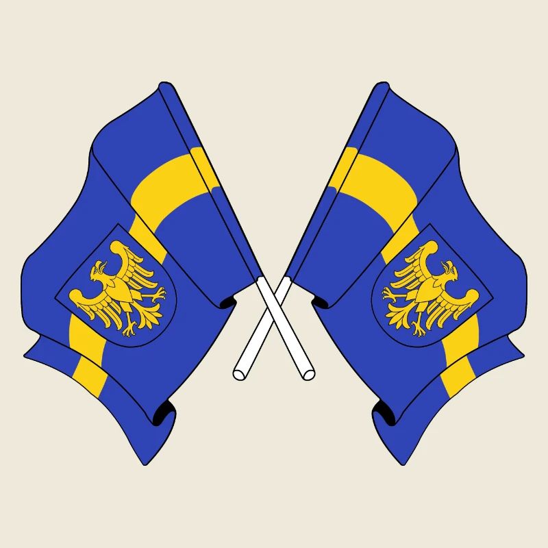 Zwei Flaggen Schlesiens