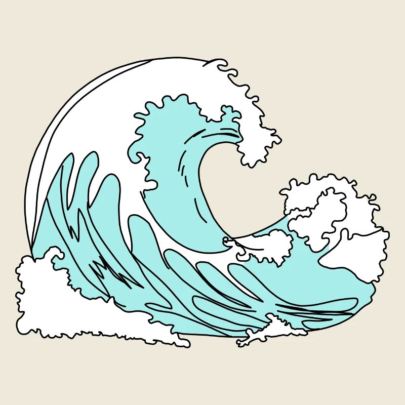 Welle Retro Comic Stil