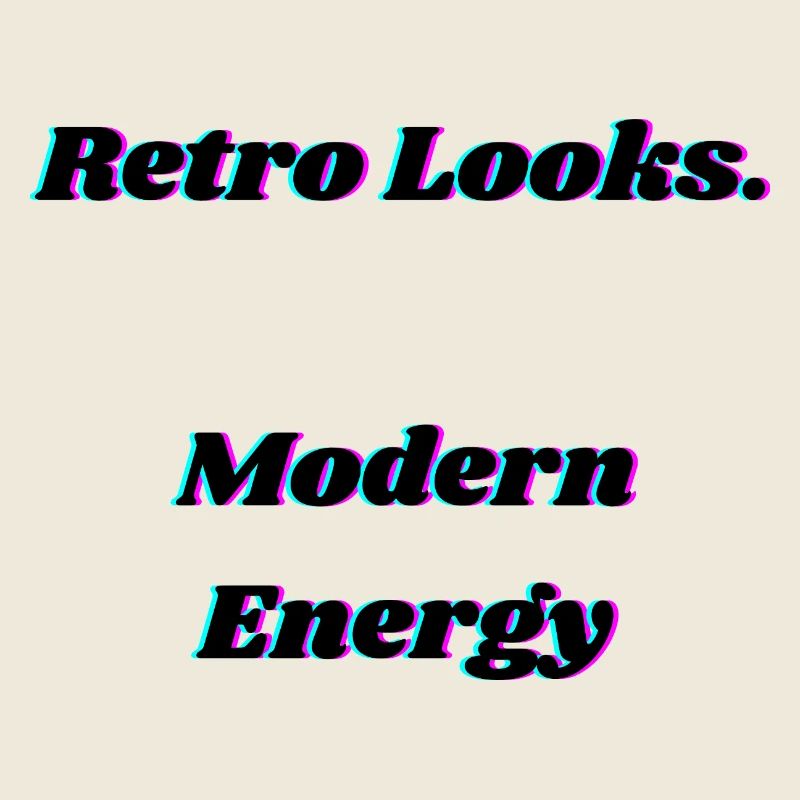 Retro Neon Glitch Typography Design