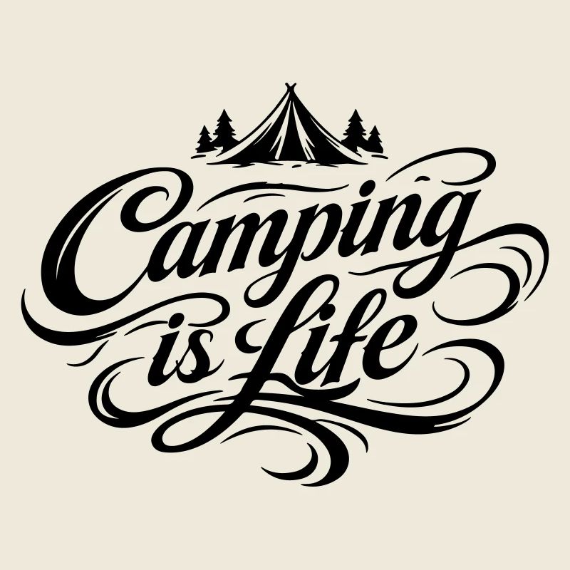 Camping Leben Spruch