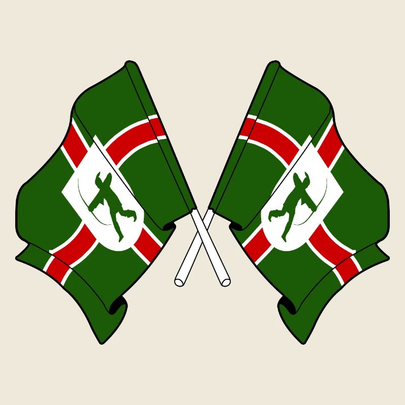 Crossed Nottinghamshire Flags
