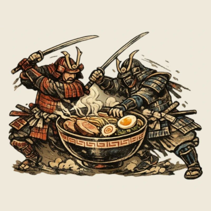 Ramen Nudeln Schlacht der Samurai Japan cool