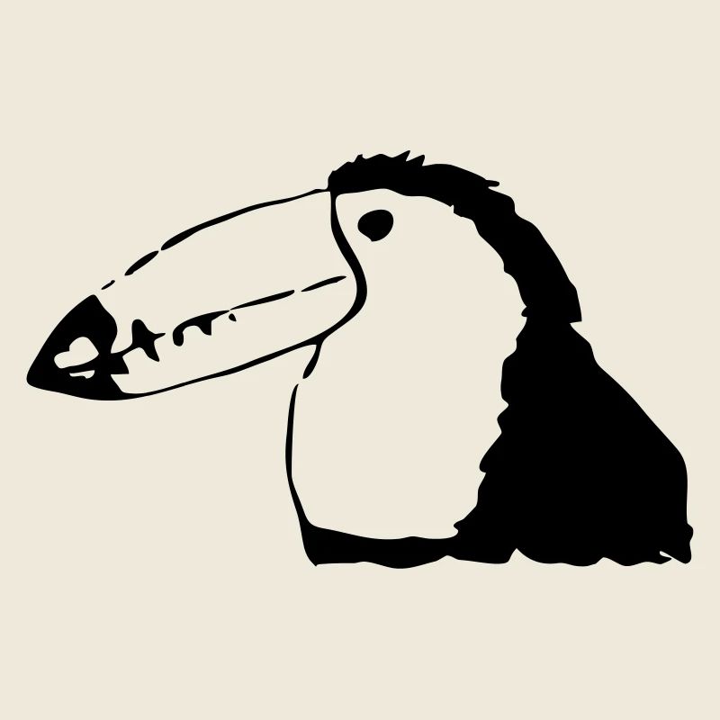 Tukan ähnlicher bunter Vogel
