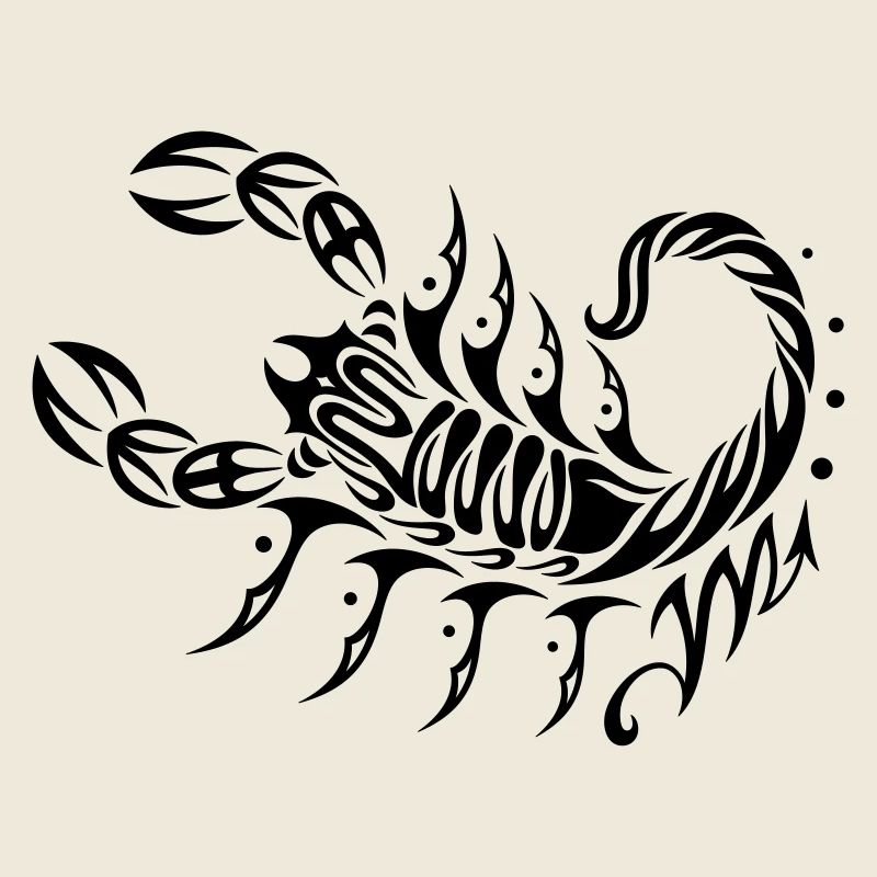 Großer Skorpion im Tribal & Tattoo Style