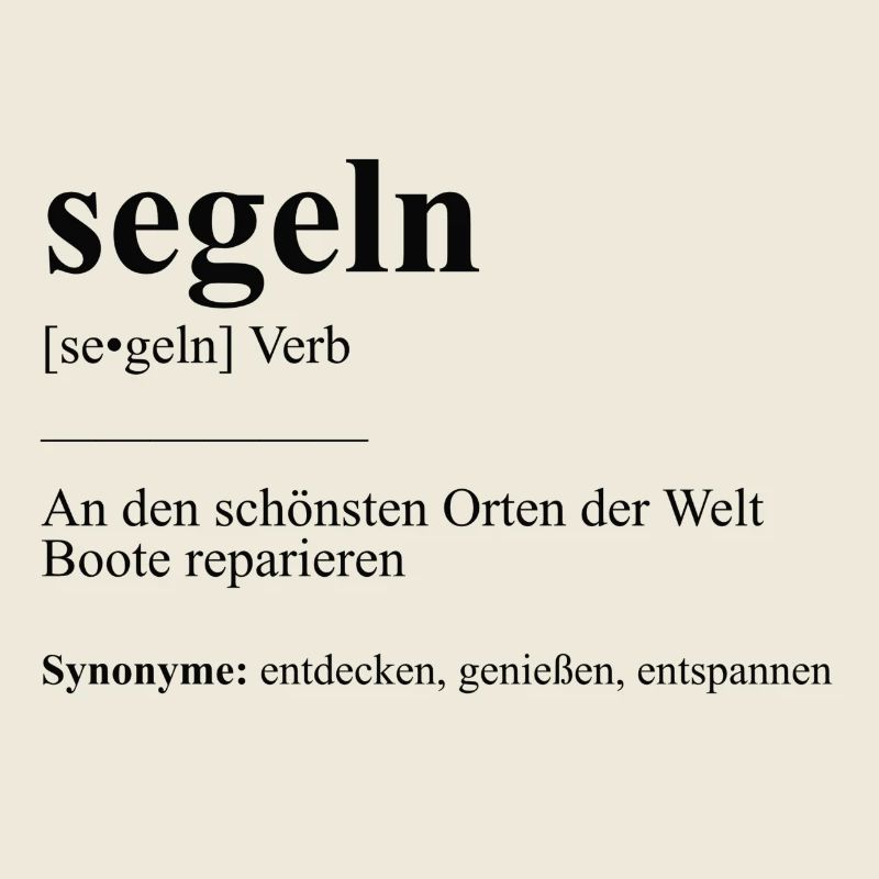 segeln Definition Tshirt Boot reparieren