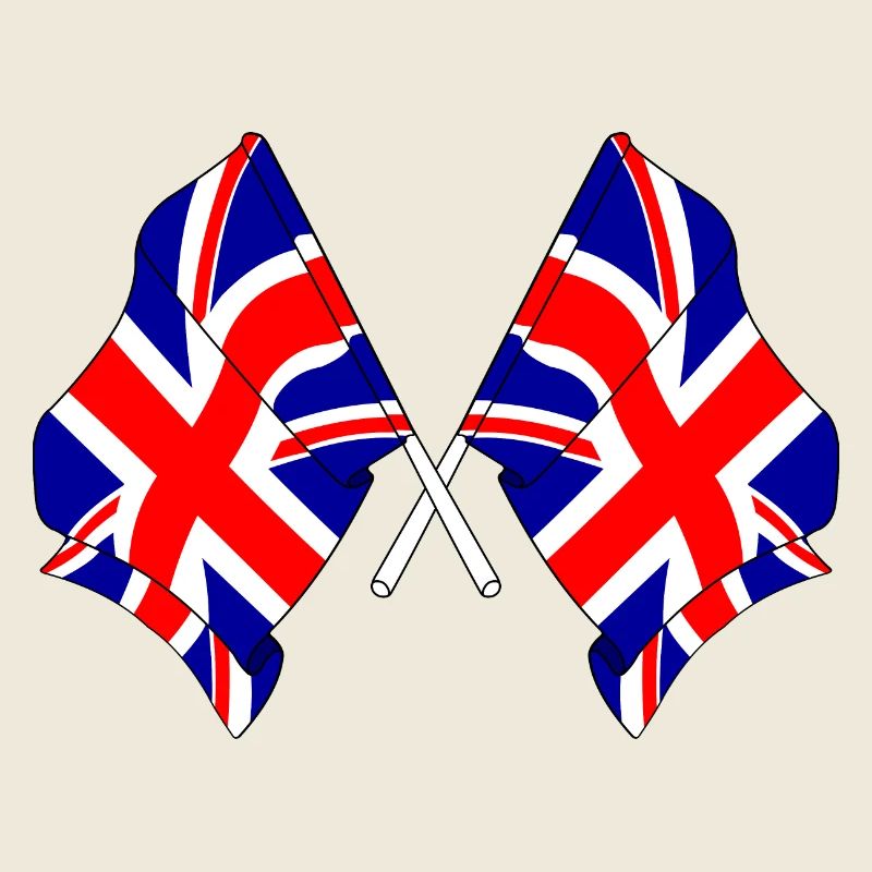 Two flags Great Britain