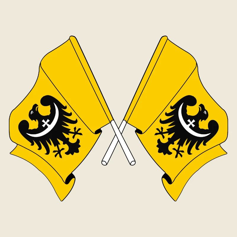 Two flags Lower Silesia
