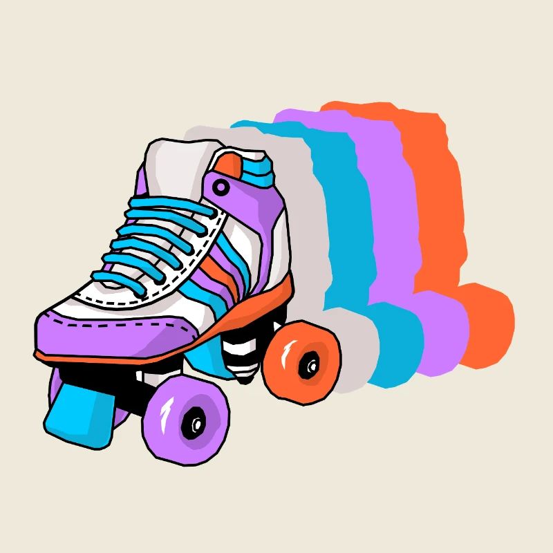 Rollschuh Schlittschuhläufer