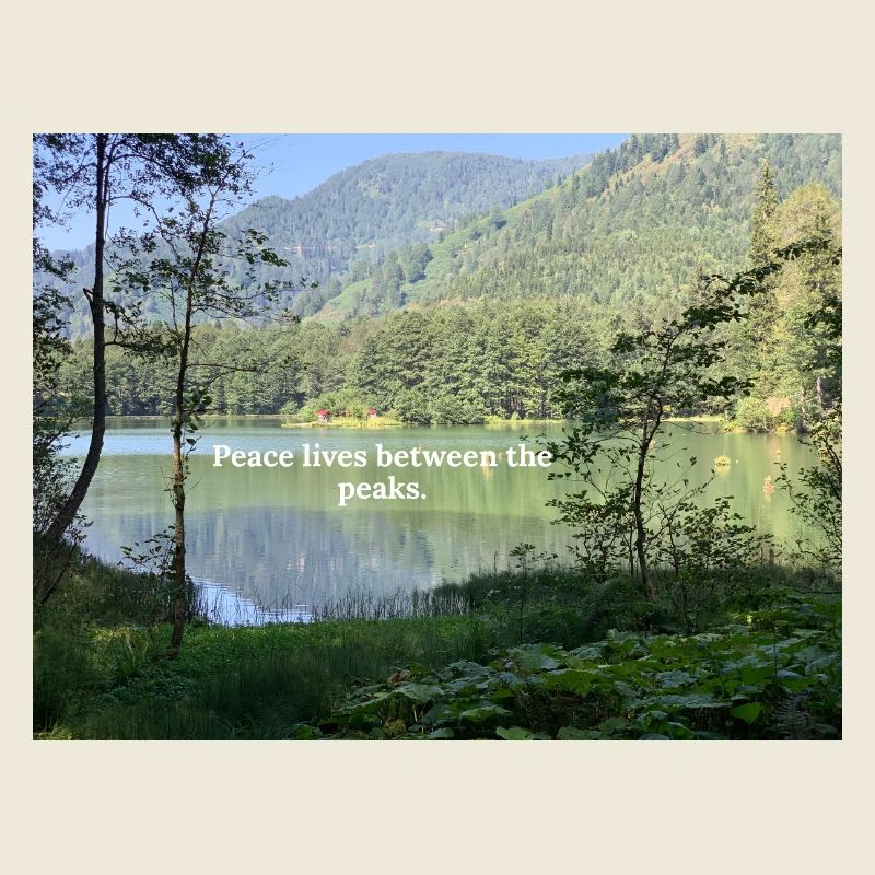Scène naturelle paisible avec lac et forêt
