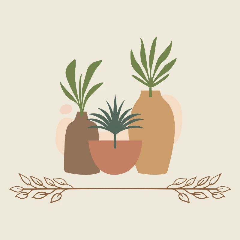 Vase Plants Collage