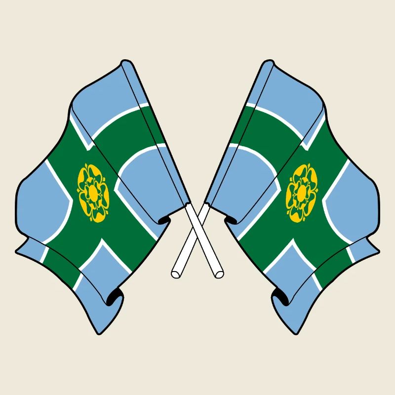 Drapeaux du Derbyshire croisés
