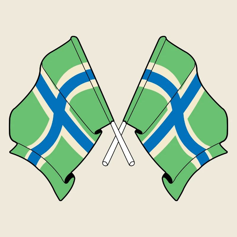 Drapeaux croisés du Gloucestershire