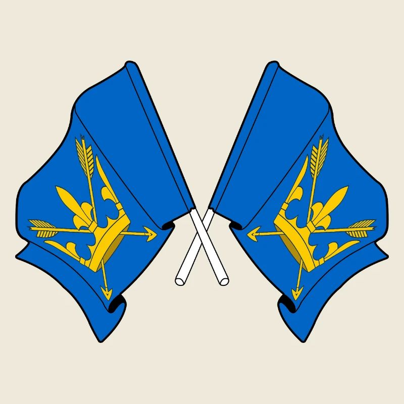 Drapeaux du Suffolk croisés