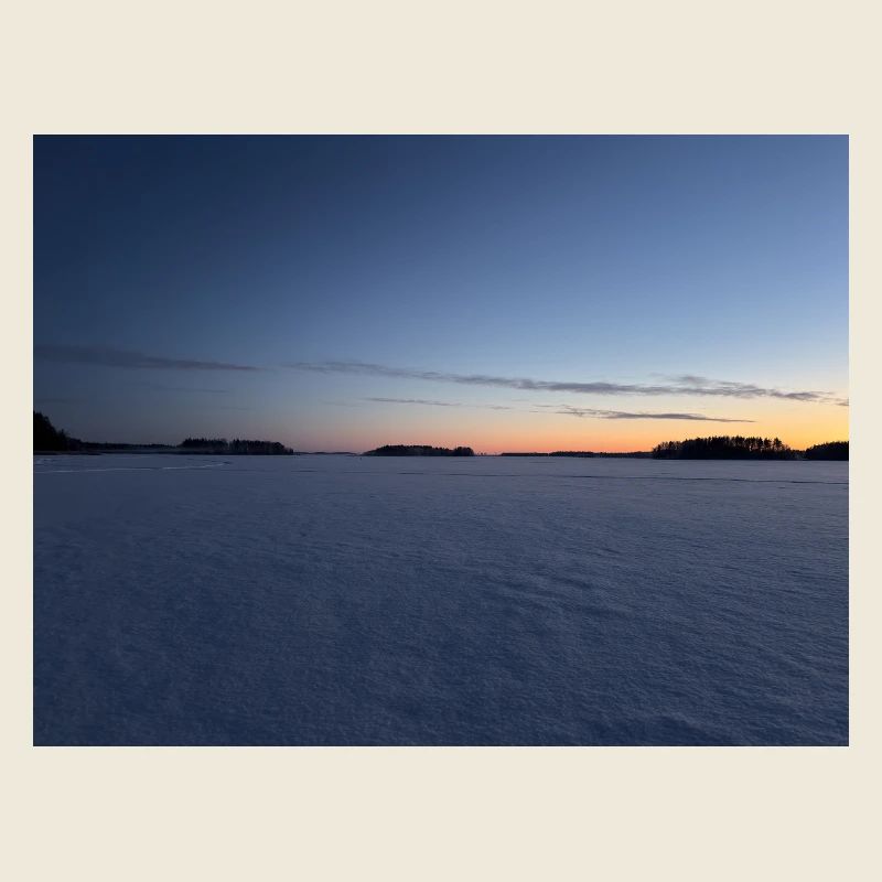 Winterlandschaft bei Sonnenuntergang