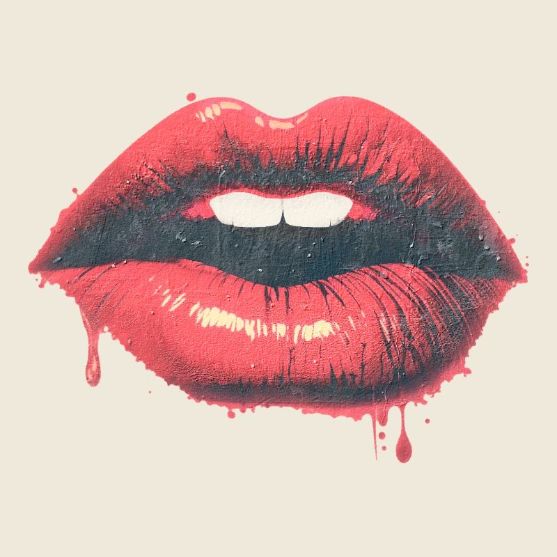 Urban Kiss - Dripping - Red Lips Pop Art
