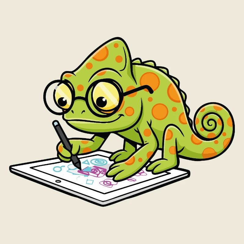 Caméléon Artiste Numérique Tablette Graphique Masc