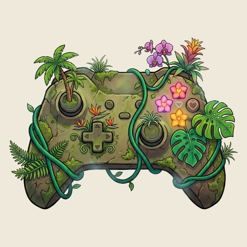Jungle Controller – Gaming-Aufkleber