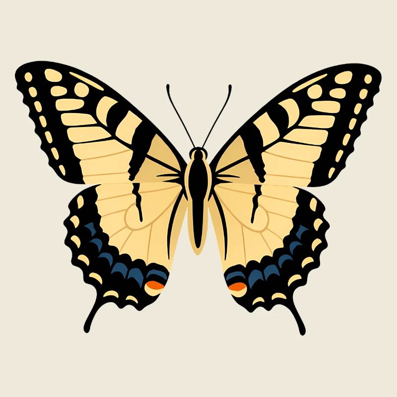 Yellow Black Butterfly Wings