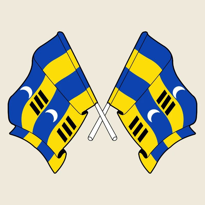 Drapeaux croisés de l’Ameland – Fierté insulaire