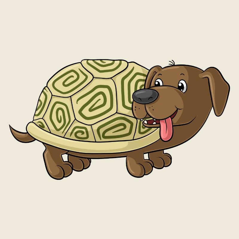 mignon de bande dessinée crapaud teckel