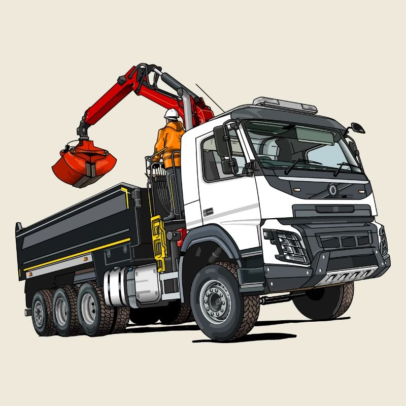 Camion avec grue