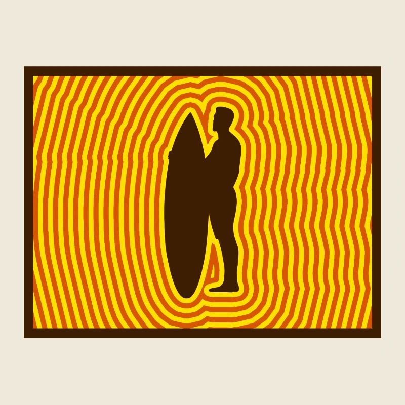 Surf Silhouette – Retro Wellenenergie