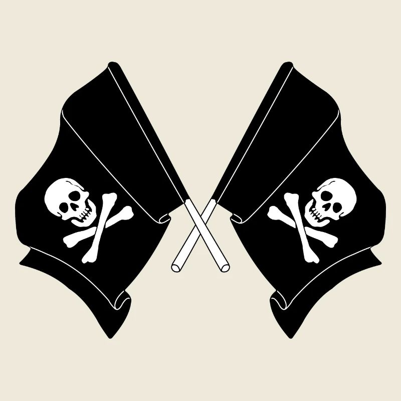Two Flags Crossed Pirates