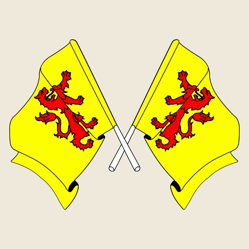 Deux drapeaux de la province de Hollande méridionale