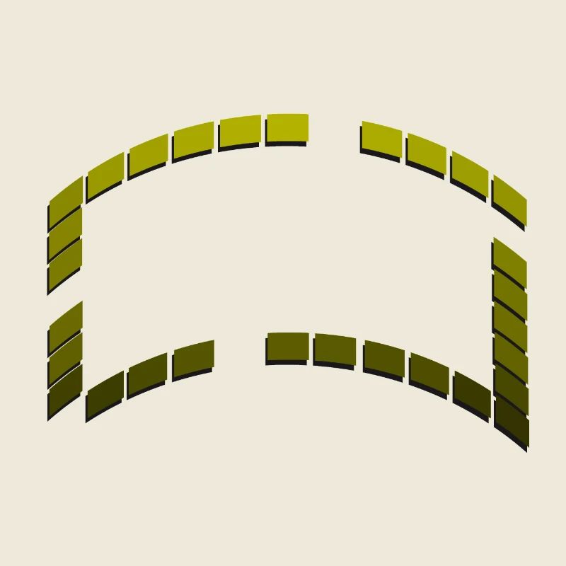 Frame Squares Graduated Green Gradient
